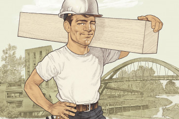 Benjamin Nussbaum «Zimmermann on tour» zu Gast in Eiken als Berufsbeauftragter