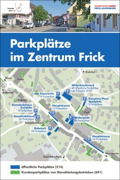 Parkieren in Frick - Plakat Lageplan