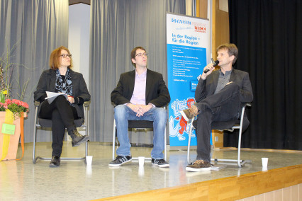 Brigitte  Hiestand  (von  links),  Patrick Haller  und Martin  Ziltener.